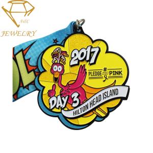 Steel Anniversary Soft Enameled Championship Medals