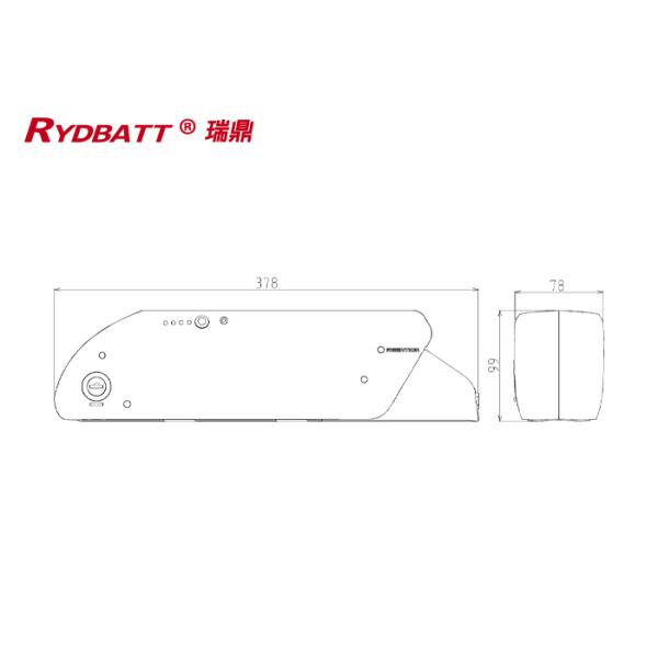 RYDBATT DS-4C(36V) Lithium Battery Pack Redar Li-18650-10S4P-36V 10.4Ah For Electric Bicycle Battery