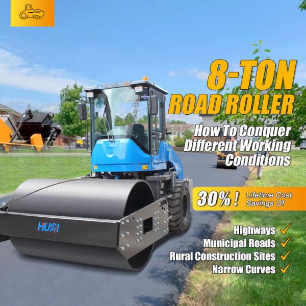 Manufacturer 8Ton Road Construction Machinery Vibrating Road Roller for Sale