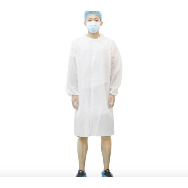 Breathable Disposable Lab Coat Acid - Resistant Providing Effective Protection