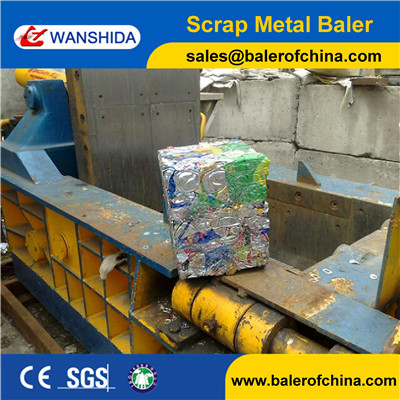 Buy Wanshida CE Certification Hydraulic Aluminum Cans Baler Compactor Machine at wholesale prices