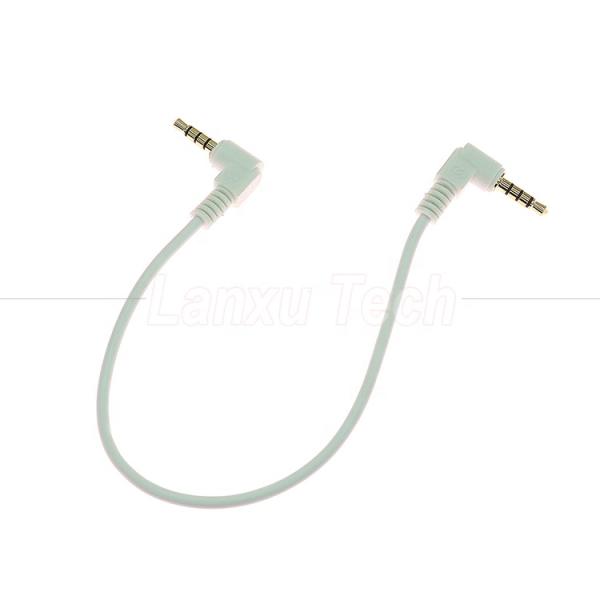 90 Degree Angle Male to Male 3.5mm 3 4 Poles TRS TRRS Mono Microphone Stereo Audio Jack Patch Adapter Cable for Headphone