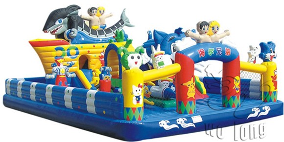 funny hot sale inflatable castle, inflatable haier brother paradise