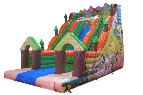 Buy Commercial Large Inflatable Slide Animal Kingdom Themed With Air Blower at wholesale prices