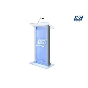 Aluminium ProfileLectern Light Box, Clear Lectern Podium With Microphone Socket