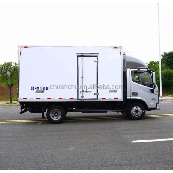Diesel Refrigerated Box Truck 172HP Gasoline Fuel Type Frozen Food Delivery Vehicles