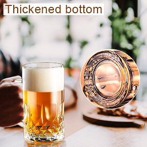 20OZ Glass Beer Mugs With Handles Dishwasher And Microwave Safe