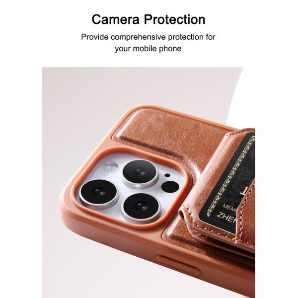 Luxury Leather Phone Wallet Case Magnetic Phone Cases With Card Holder