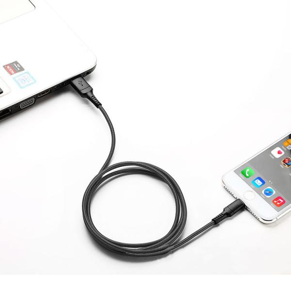 1m Lighting To Usb Cable Fast Charging Data Cable Nylon Braided
