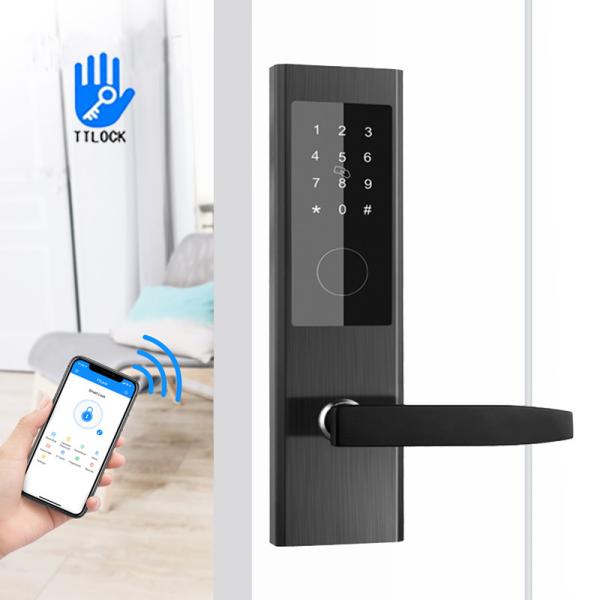 Remote Control Black wifi keypad door lock Stainless steel Material