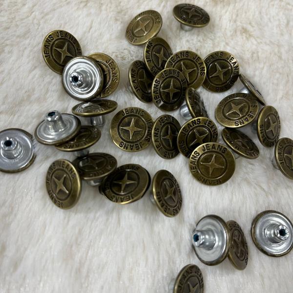 Customize Botones coat jeans buttons adjustable pin metal logo sewing free jeans buttons and rivets for Denim Jean