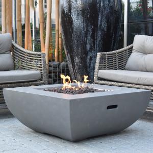 Backyard Garden Bonfire Corten Steel Gas Fire Pit 34inch Wide