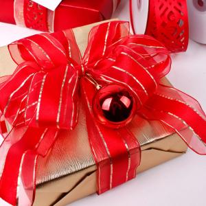 Wholesale Personalized ribbon silk gold ribbon sari silk ribbon