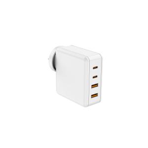 100W Four-Port GaN Wall Charger with 2 USB-C (100W, 18W) & 2 USB-A Ports (12W)