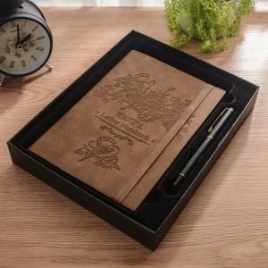 Spiral Binding Custom Diary Leather Notebook Executive Gift Set