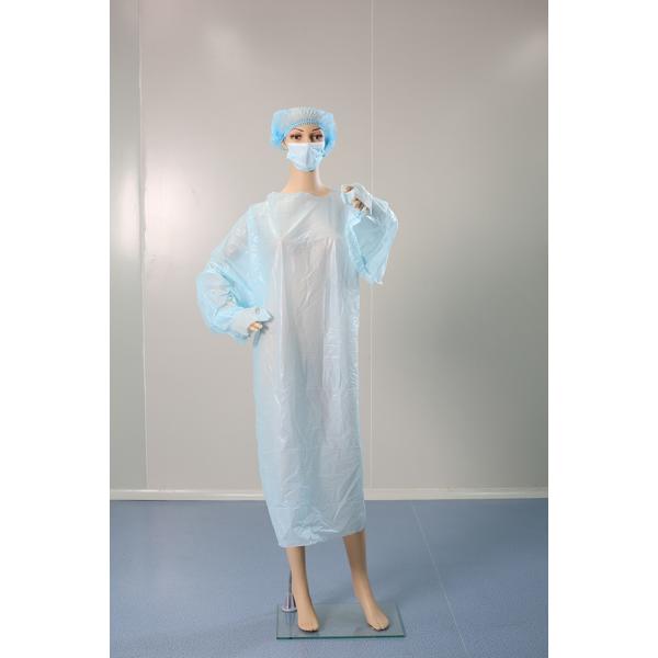 Buy Non Irritating Unisex PP Isolation Gown , Antivirus Disposable Hospital Gowns at wholesale prices