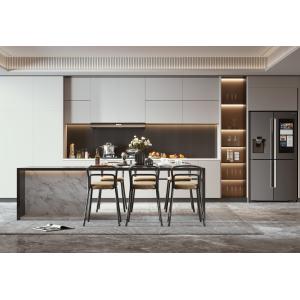 Custom Kitchen Storage Cupboard Cabinets with Quartz Stone Countertop