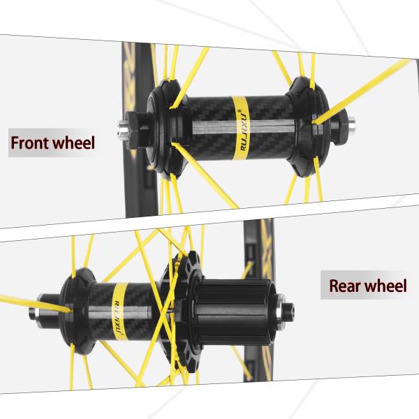 Road Bicycles 50mm Carbon Clincher Wheelset Detachable Aluminum Alloy