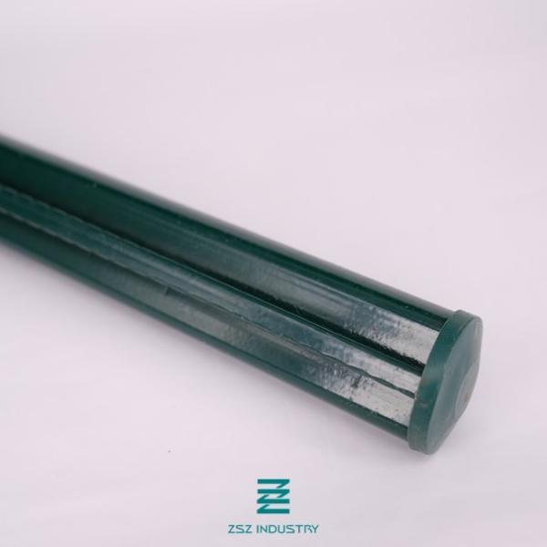 D Type Metal Gate Posts , PVC Coated Metal Garden Fence Posts