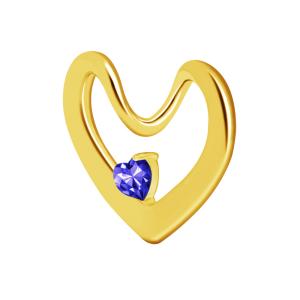 Twisty Engraved Heart Charm