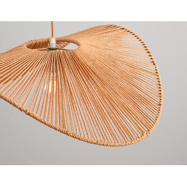 Wabi-sabi style rope chandelier simple creative bedroom living room lamp hand-woven Japanese retro homestay restaurant lamp