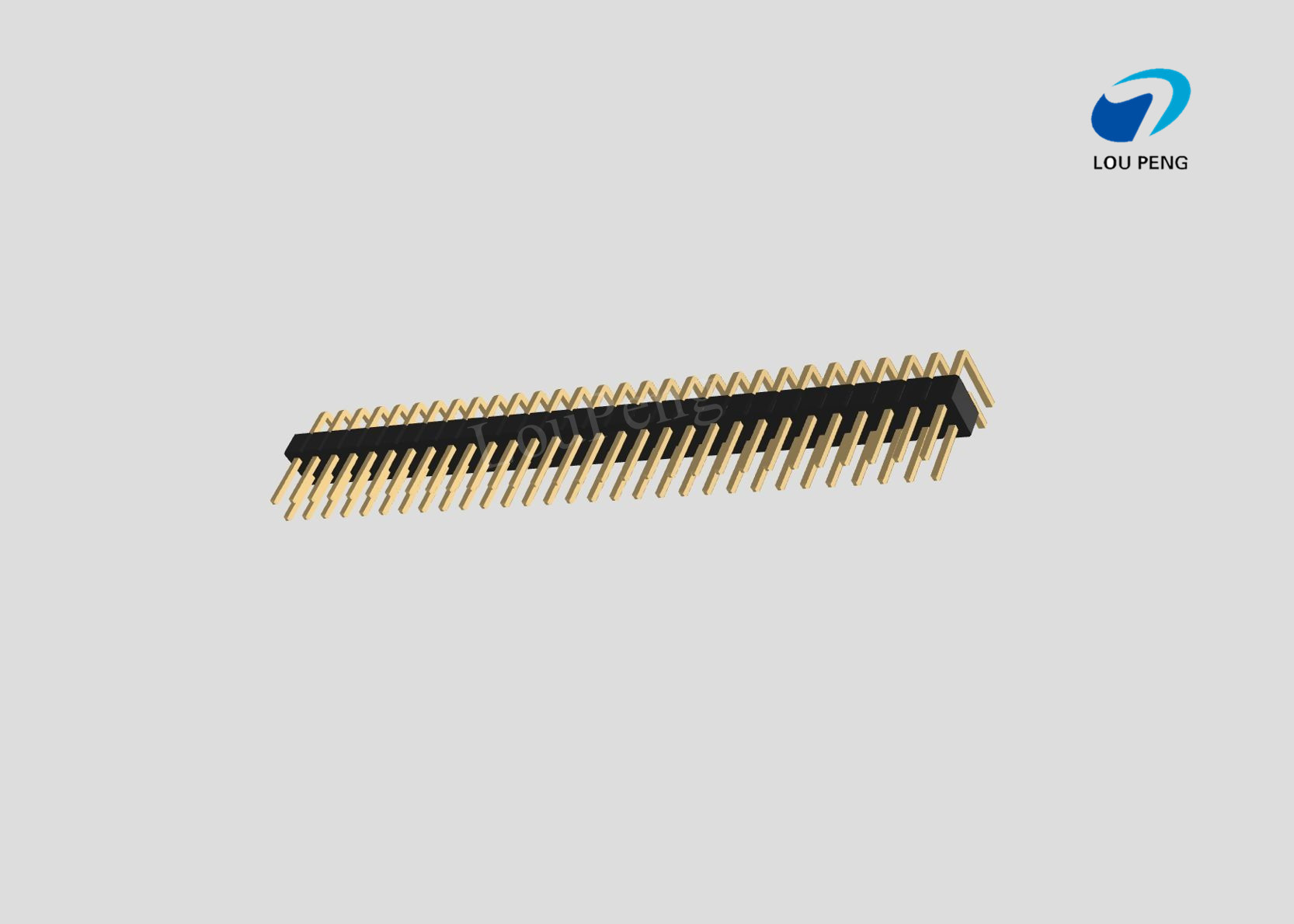 Quality Pin Header 2x30pin 2.54mm pitch horizontal 90degree for sale
