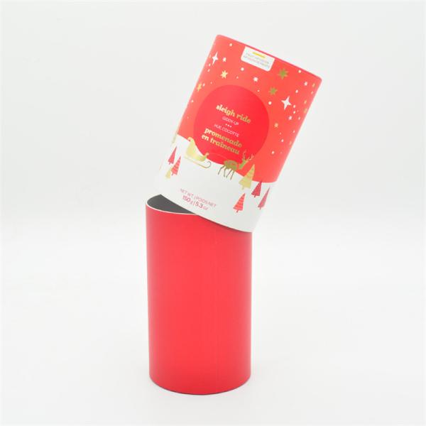 OEM Red Kraft Paper Cylinders , 150g 5.3cm Tea Packaging Boxes