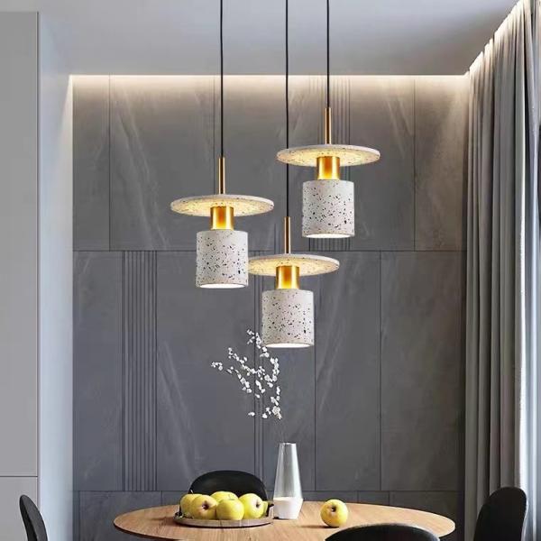 Decoration Led Kitchen Cement Hanging Lamp E27 Restaurant Concrete Resin Pendant Lamp Fixture
