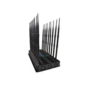 130Mhz - 6Ghz Cell Phone Signal Jammer 18 Antennas 42 Watt High Power Up To 40m