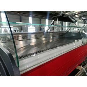 Front Flap Glass Door Deli Display Counter Fridge Meat