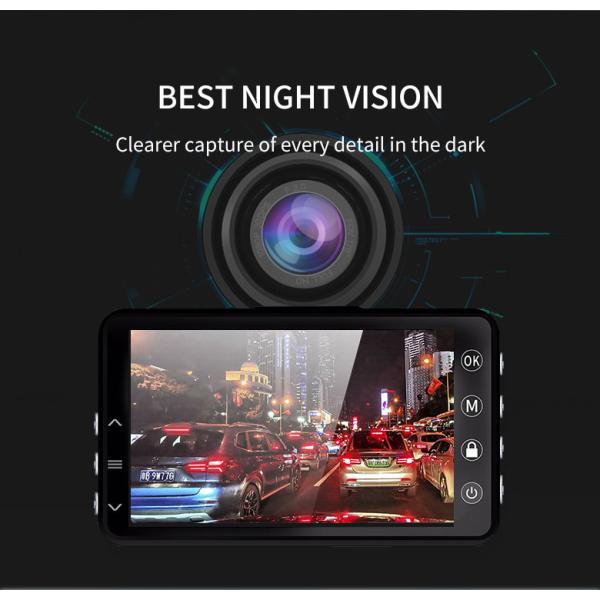 1080P 170 Degree HD Rear Camera 30fps Dash Cam Wide Angle 12MP 2 Inch Screen