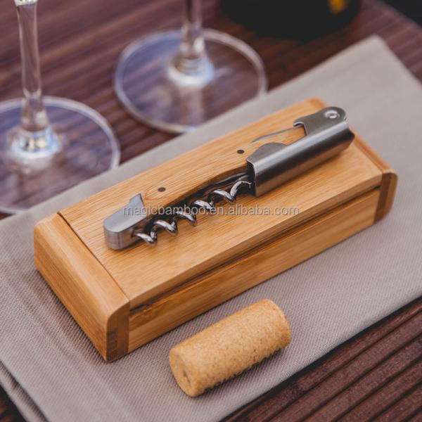 Functional Design Bamboo Sculpture Gift Box Deluxe Corkscrew 31.75 x 31.75 x 19cm
