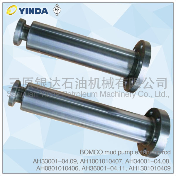 BOMCO mud pump extension rod, AH33001-04.09, AH1001010407, AH34001-04.08, AH0801010406, AH36001-04.11, AH1301010409