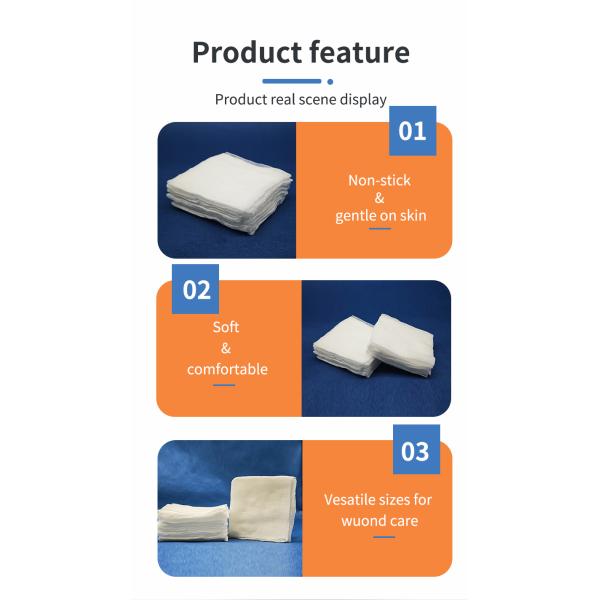 Gauze Pads & Gauze Swabs Medical Gauze Sponge Squares 5*5cm-16p