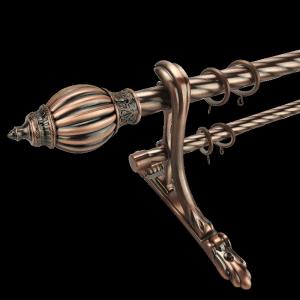0.5MM Window Curtain Rods Contracted Brass Zinc Alloy Finial