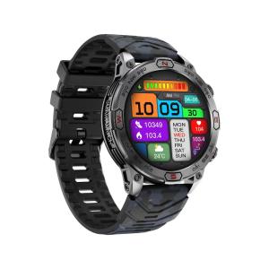 KC86 Men Smart Watch 1.43 Inch HD Large Screen BT Call Flashlight Compass Smart