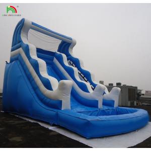 Cheap commercial double splash dual lane inflatable water slide for sale