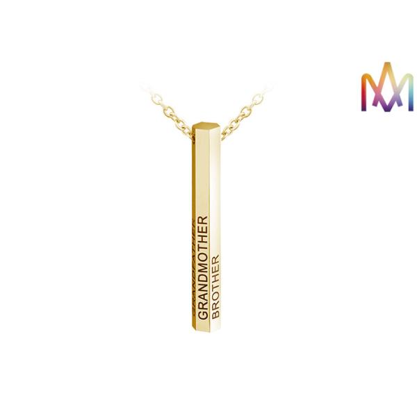 Buy Stereoscopic 10g Hexagon Engraved Pendant Necklace at wholesale prices