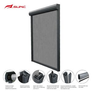 Facade Sunshade Waterproof Zip Track Blinds Wind Protection