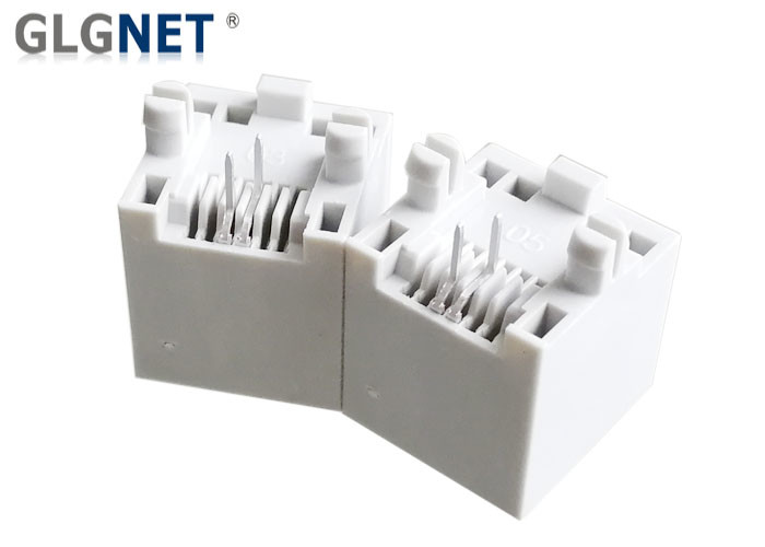 Quality 2 PIN 6P2C Vertical RJ11 Female Connector Through Hole Mounting 180 Degrees for sale