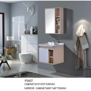 Modern Wall Mount Bathroom Vanity with Mirror PVC Carcase Material
