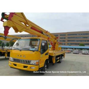 Hydraulic Rising Truck Mounted Aerial Platform , 16-18 Meter High Altitude