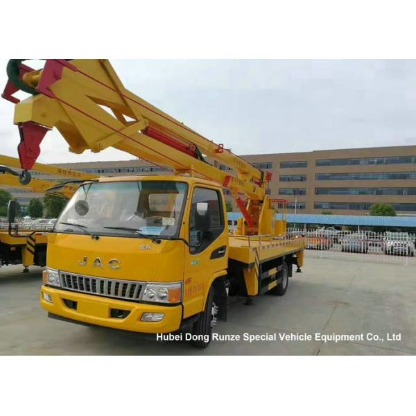 Hydraulic Rising Truck Mounted Aerial Platform , 16-18 Meter High Altitude