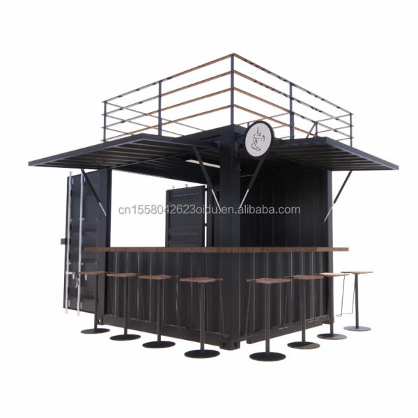 Mini 10ft Pop-up Store Sturdy Steel Frame Container Bar Stall with Galvanized Steel Bending