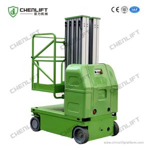China 9m Hydraulic Lift Platform Self Propelled Aluminum Aerial Work Platform Double Mast on sale