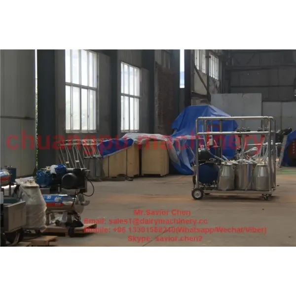 4 Buckets Mobile Milking Machine for Cow Sheep Goat Farm