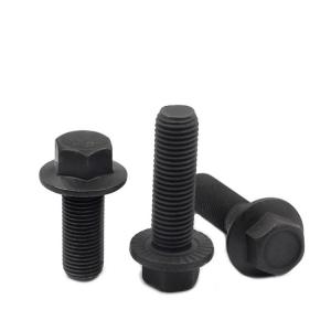 Black Finish High Strength Hex Flange Bolts 9.8 10.9 Fine Thread Grade 8 DIN