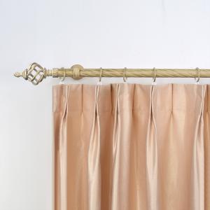 Beige sweeping gold Color 28MM Diameter Curtain Rods With Metal Material For