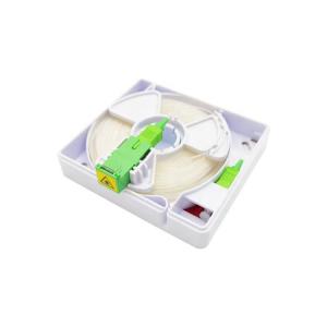 FTTH Indoor ABS 1 Core SC Adapter Invisible Fiber Optical Rosette Box ABS White