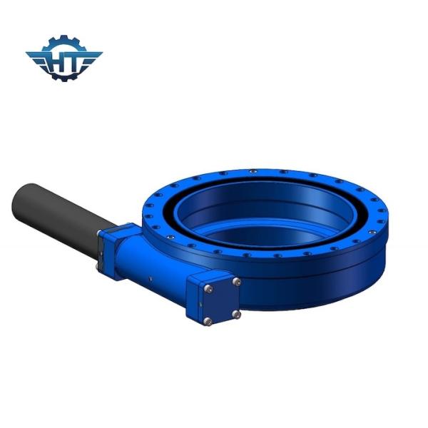 Hourglass Worm Gear Small Slew Drive For Solar Tracker With 24VDC Planetary Gear Motor